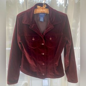 Faconnable Red Velvet Jacket Size XS